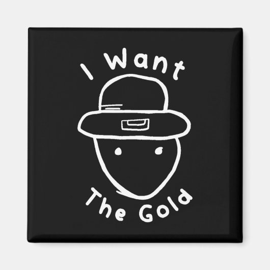 Grappige Leprechaun Amateur Schets Meme St Patrick Magneet (Voorkant)