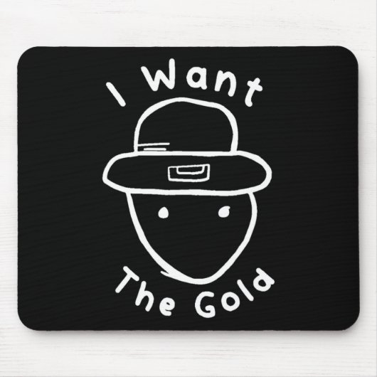 Grappige Leprechaun Amateur Schets Meme St Patrick Muismat (Voorkant)