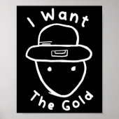 Grappige Leprechaun Amateur Schets Meme St Patrick Poster (Voorkant)