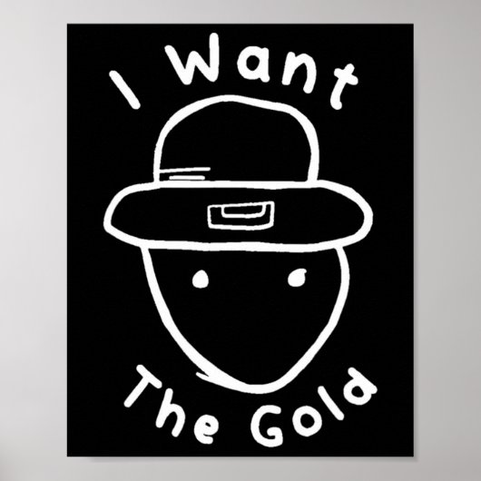 Grappige Leprechaun Amateur Schets Meme St Patrick Poster (Voorkant)