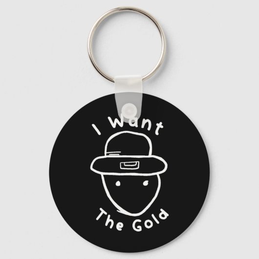 Grappige Leprechaun Amateur Schets Meme St Patrick Sleutelhanger (Voorkant)