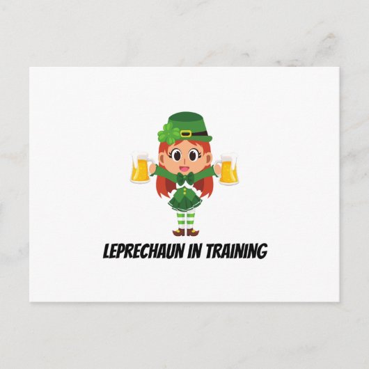 Grappige Leprechaun Briefkaart (Voorkant)