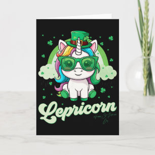 Grappige Leprechaun Eenhoorn Gelukkige St. Patrick Kaart
