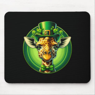 Grappige Leprechaun Giraffe St Patricks Dag Kinder Muismat
