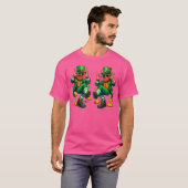 Grappige Leprechaun Griddy Dans St. Patrick's Dag  T-shirt (Voorkant volledig)