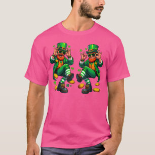Grappige Leprechaun Griddy Dans St. Patrick's Dag T-shirt