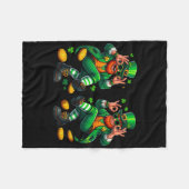 Grappige Leprechaun Griddy Dans St. Patrick's Day Fleece Deken (Voorkant (Horizontaal))