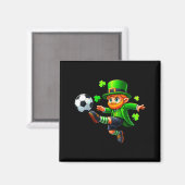 Grappige Leprechaun Iers Voetbal St. Patrick's Man Magneet (Voorkant / Achterkant)