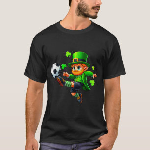 Grappige Leprechaun Ierse Voetbal St Patricks Mann T-shirt
