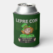 Grappige Leprechaun Leprecon Mugshot St Patrick's  Blikjeskoeler (Blikje Achterkant)