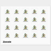 Grappige Leprechaun Vierkante Sticker (Vel)