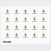 Grappige Leprechaun Vierkante Sticker (Vel)