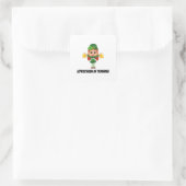 Grappige Leprechaun Vierkante Sticker (Tas)