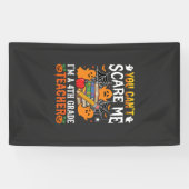 Grappige leraar 4e klas Halloween spook Spandoek (Horizontaal)