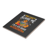 Grappige leraar 4e klas Halloween spook Tegeltje (Zijkant)