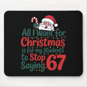 Grappige Leraar 67 Meme Kerstmis Wiskunde Studente Muismat