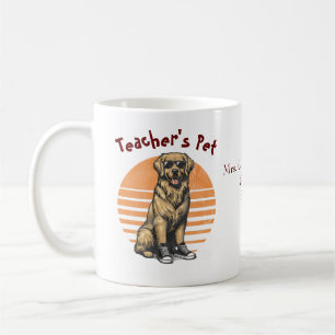 Grappige Leraar Aai Oranje/ Retriever Personalisee Koffiemok