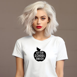 Grappige leraar appel brutaal na school snack t-shirt