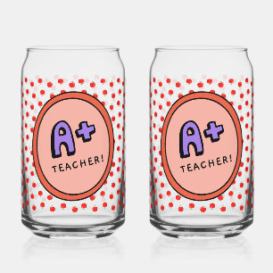 Grappige leraar Apple Cup Blikvorm Glas