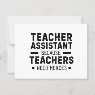 Grappige leraar assistent grap briefkaart