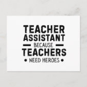 Grappige leraar assistent grap briefkaart (Voorkant)