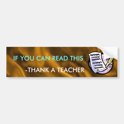 Grappige leraar bumpersticker (Voorkant)