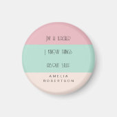 Grappige leraar colorblock gepersonaliseerd magneet (Voorkant)