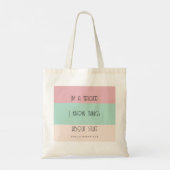 Grappige leraar colorblock gepersonaliseerd tote bag (Achterkant)