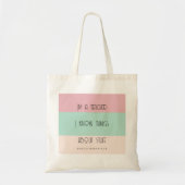 Grappige leraar colorblock gepersonaliseerd tote bag (Voorkant)