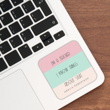 Grappige leraar colorblock gepersonaliseerd