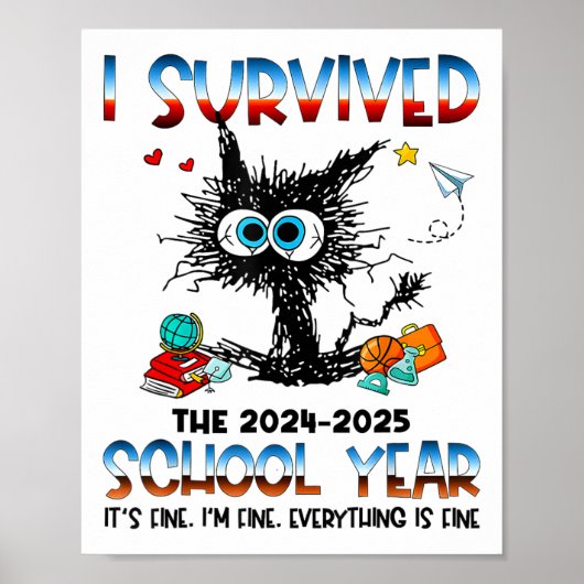 Grappige leraar die ik de laatste dag van de schoo poster (Voorkant)