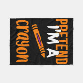 Grappige leraar doen alsof ik een Crayon Halloween Fleece Deken (Voorkant (Horizontaal))