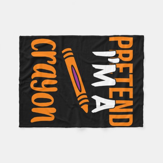 Grappige leraar doen alsof ik een Crayon Halloween Fleece Deken (Voorkant (Horizontaal))