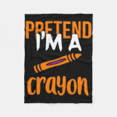 Grappige leraar doen alsof ik een Crayon Halloween Fleece Deken (Voorkant)