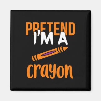 Grappige leraar doen alsof ik een Crayon Halloween Magneet