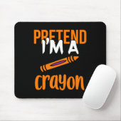 Grappige leraar doen alsof ik een Crayon Halloween Muismat (Met muis)