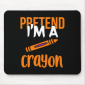 Grappige leraar doen alsof ik een Crayon Halloween Muismat (Voorkant)