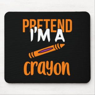 Grappige leraar doen alsof ik een Crayon Halloween Muismat