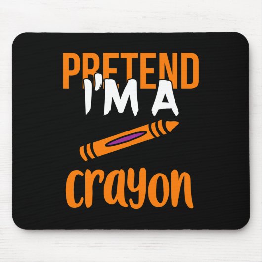 Grappige leraar doen alsof ik een Crayon Halloween Muismat (Voorkant)