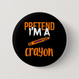 Grappige leraar doen alsof ik een Crayon Halloween Ronde Button 5,7 Cm