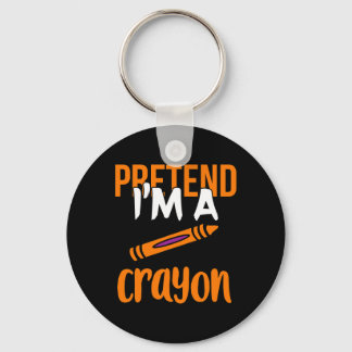 Grappige leraar doen alsof ik een Crayon Halloween Sleutelhanger