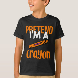 Grappige leraar doen alsof ik een Crayon Halloween T-shirt