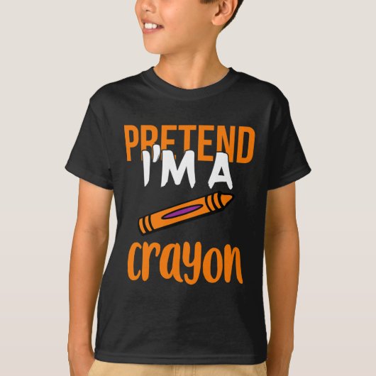 Grappige leraar doen alsof ik een Crayon Halloween T-shirt (Voorkant)