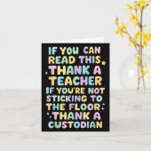 Grappige Leraar En Conciërge Waardering Conciërge Kaart (Gele Bloem)