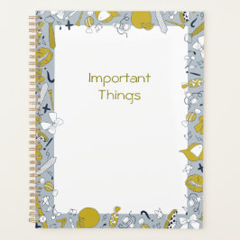 Grappige leraar en Kind terug naar school Planner