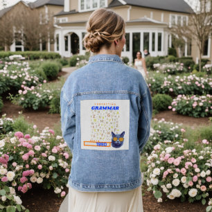 Grappige leraar Engels - Je grammatica corrigeren Denim Jacket