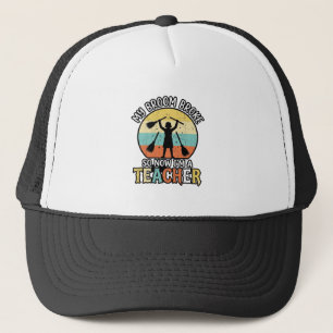Grappige leraar gebroken bezem Halloween vintage s Trucker Pet