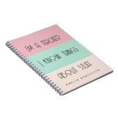 Grappige leraar gepersonaliseerd Spiral Photo Noti Notitieboek (Rechterzijde)