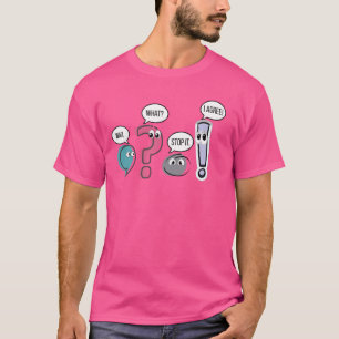 Grappige leraar grammatica, wacht wat stop het ik  t-shirt