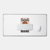 Grappige Leraar Halloween Hersenen Vintage Grafisc Bureaumat (Keyboard & Muis)